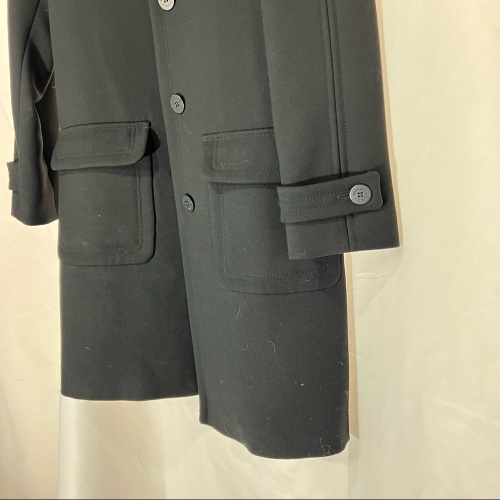 Burberry London Wool Peacoat 8 Winter Coat Jacket Black - Picture 6 of 13